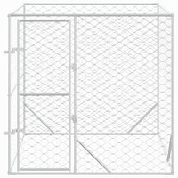 Outdoor Dog Kennel Silver 2x2x2 m Galvanised Steel Kings Warehouse