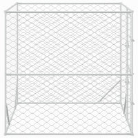 Outdoor Dog Kennel Silver 2x2x2 m Galvanised Steel Kings Warehouse