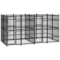 Outdoor Dog Kennel Steel 7.37 m² dog supplies Kings Warehouse