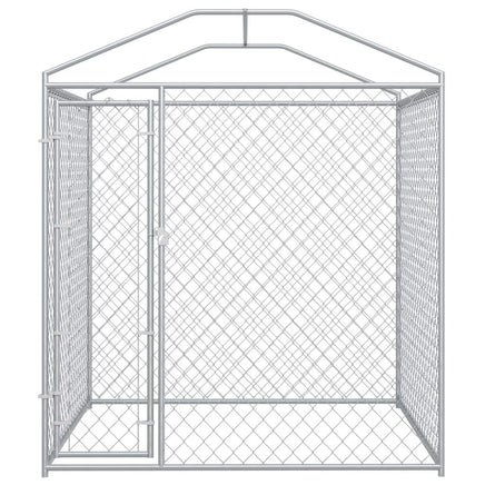 Outdoor Dog Kennel with Canopy Top 2x2x2.1 m Kings Warehouse