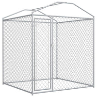 Outdoor Dog Kennel with Canopy Top 2x2x2.1 m Kings Warehouse