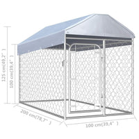 Outdoor Dog Kennel with Roof 200x100x125 cm Kings Warehouse 