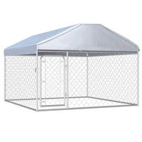 Outdoor Dog Kennel with Roof 200x200x135 cm Kings Warehouse