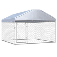 Outdoor Dog Kennel with Roof 200x200x135 cm Kings Warehouse 