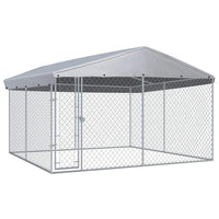 Outdoor Dog Kennel with Roof 3.8x3.8 m Kings Warehouse 