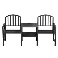 Outdoor Garden Bench Steel Table and chair Patio Furniture Loveseat Park Kings Warehouse