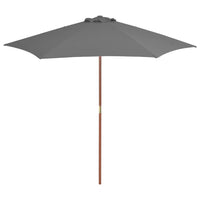 Outdoor Parasol with Wooden Pole 270 cm Anthracite Kings Warehouse 