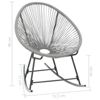 Outdoor Rocking Moon Chair Grey Poly Rattan Kings Warehouse 