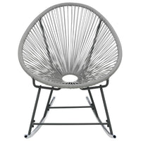 Outdoor Rocking Moon Chair Grey Poly Rattan Kings Warehouse 