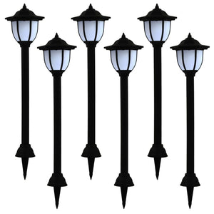 Outdoor Solar Lamps 6 pcs LED Black Kings Warehouse 