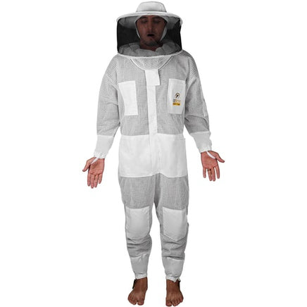 OZBee Premium Full Suit 3 Layer Mesh Ultra Cool Ventilated Round Head Beekeeping Protective Gear Size S Pet Care Kings Warehouse