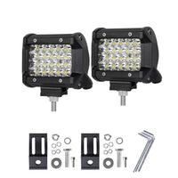 Pair 4 inch Spot LED Work Light Bar Philips Quad Row 4WD 4X4 Car Reverse Driving Kings Warehouse