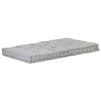 Pallet Floor Cushion Cotton 120x80x10 cm Grey