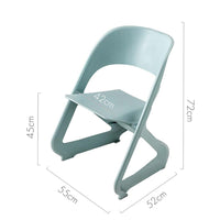 ParisIn Set of 4 Dining Chairs Office Cafe Lounge Seat Stackable Plastic Leisure Chairs Blue dining Kings Warehouse