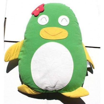 Penguin Cuddling Cushion Green Kings Warehouse