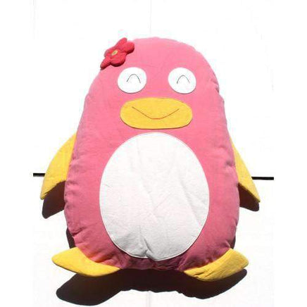 Penguin Cuddling Cushion Pink Kings Warehouse