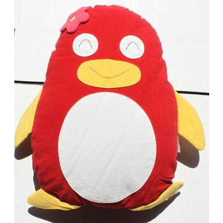 Penguin Cuddling Cushion Red Kings Warehouse