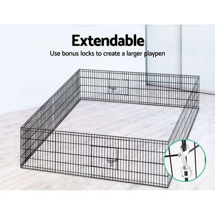 Pet Dog Playpen 2X24" 8 Panel Puppy Exercise Cage Enclosure Fence dog supplies Kings Warehouse