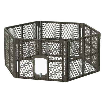 Pet Dog Playpen Enclosure 6 Panel Fence Puppy Cage Plastic Play Pen Fold dog supplies Kings Warehouse