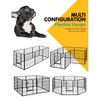 Pet Playpen Dog Playpen 8 Panel Exercise Cage Enclosure Fence 80x80cm dog supplies Kings Warehouse