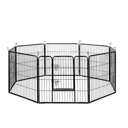 Pet Playpen Dog Playpen 8 Panel Exercise Cage Enclosure Fence 80x80cm dog supplies Kings Warehouse