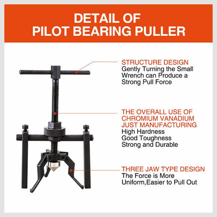 Pilot Bearing Puller 3 Jaws Bushing Gear Extractor Motorcycle Remover Heavy Duty Kings Warehouse