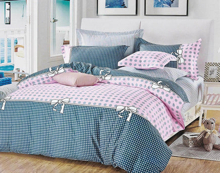 Pink Dots King Size Bed Quilt/Doona/Duvet Doona Duvet Cover Set Kings Warehouse