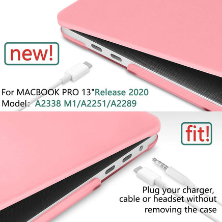 Pink MacBook Pro 13 Inch Case 2016-2023 M1 M2 A2338 A2289 A2251 A2159 Hard Shell Case Keyboard Cover Kings Warehouse