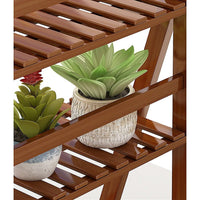 Plant Stand Outdoor Indoor Garden Wood Bamboo Shelf Folding 100CM Length garden supplies Kings Warehouse 