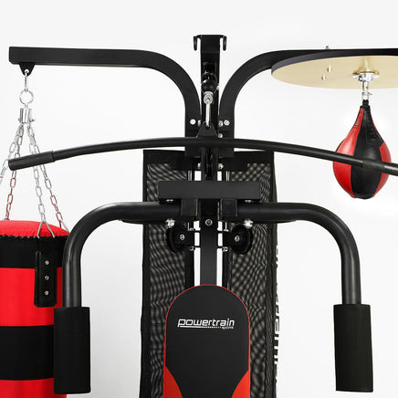 Powertrain Home Gym Multi Station with Boxing Punching Bag Speed Ball Kings Warehouse