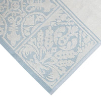 Premium Cotton Towel Jacquard White Blue Design Kings Warehouse