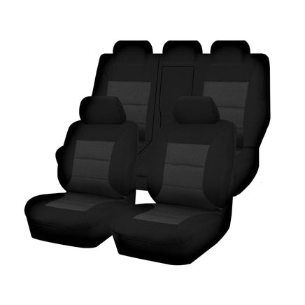 Premium Jacquard Seat Covers - For Mitsubishi Outlander Zj-Zk-Zl Series (2012-2022) Kings Warehouse