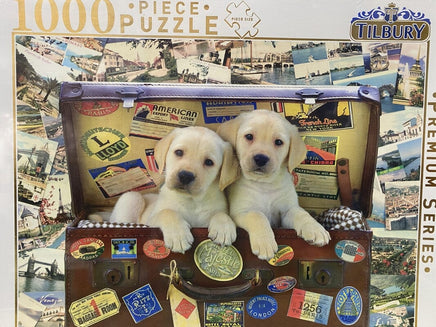 Puppies In Suitcase - 1000 Piece Puzzle Kings Warehouse