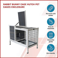 Rabbit Bunny Cage Hutch Pet Cages Enclosure Coops & Hutches Supplies Kings Warehouse