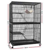 Rabbit Cage Bird Ferret Parrot Aviary Cat Hamster 4 Level 142cm coops & hutches Kings Warehouse