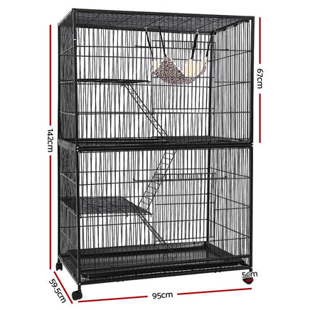Rabbit Cage Bird Ferret Parrot Aviary Cat Hamster 4 Level 142cm coops & hutches Kings Warehouse