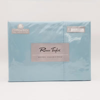 Renee Taylor 1500 Thread Count Pure Soft Cotton Blend Flat & Fitted Sheet Set Mist King Bedding Kings Warehouse