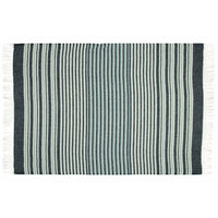 Richmond Throw - Reclaimed Wool Blend - Navy Bedding Kings Warehouse