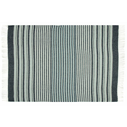 Richmond Throw - Reclaimed Wool Blend - Navy Bedding Kings Warehouse