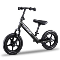 Rigo Kids Balance Bike Ride On Toys Push Bicycle Wheels Toddler Baby 12" Bikes Black Toys Kings Warehouse 
