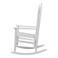 Rocking Chair with Curved Seat White Wood Kings Warehouse 