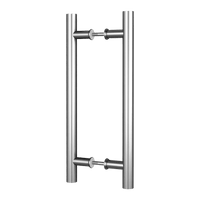Round 300mm Push Pull Stainless Steel Door Handle Entrance Entry Shower Glass Kings Warehouse