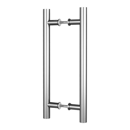 Round 300mm Push Pull Stainless Steel Door Handle Entrance Entry Shower Glass Kings Warehouse