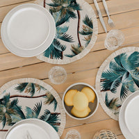 Round Placemat-Palm Trees-Natural-40cm Kings Warehouse 