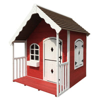 ROVO KIDS Cubby House Wooden Cottage Outdoor Furniture Playhouse Children Toy Kings Warehouse 
