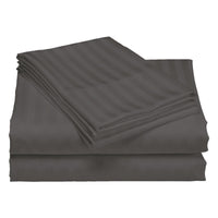 Royal Comfort 1200TC Quilt Cover Set Damask Cotton Blend Luxury Sateen Bedding - Queen - Charcoal Grey Bedding Kings Warehouse