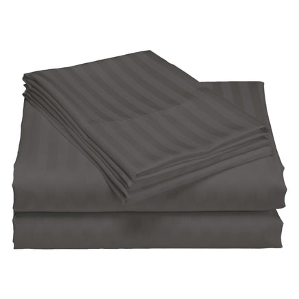 Royal Comfort 1200TC Quilt Cover Set Damask Cotton Blend Luxury Sateen Bedding - Queen - Charcoal Grey Bedding Kings Warehouse