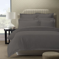 Royal Comfort 1200TC Quilt Cover Set Damask Cotton Blend Luxury Sateen Bedding - Queen - Charcoal Grey Bedding Kings Warehouse