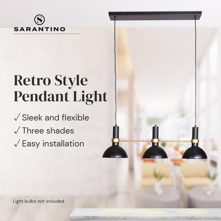Sarantino 3-Light Hanging Pendant Lamp Kings Warehouse
