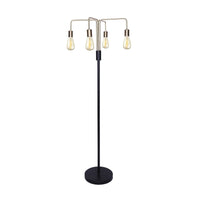 Sarantino Modern Exposed Bulb 4-Arm Industrial Light Floor Lamp Kings Warehouse